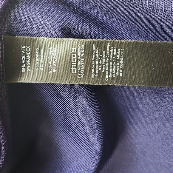 Chico's Deep Purple/Navy Blue Jersey Open Cardigan Jacket, Size 1 (M) - Picture 5 of 7